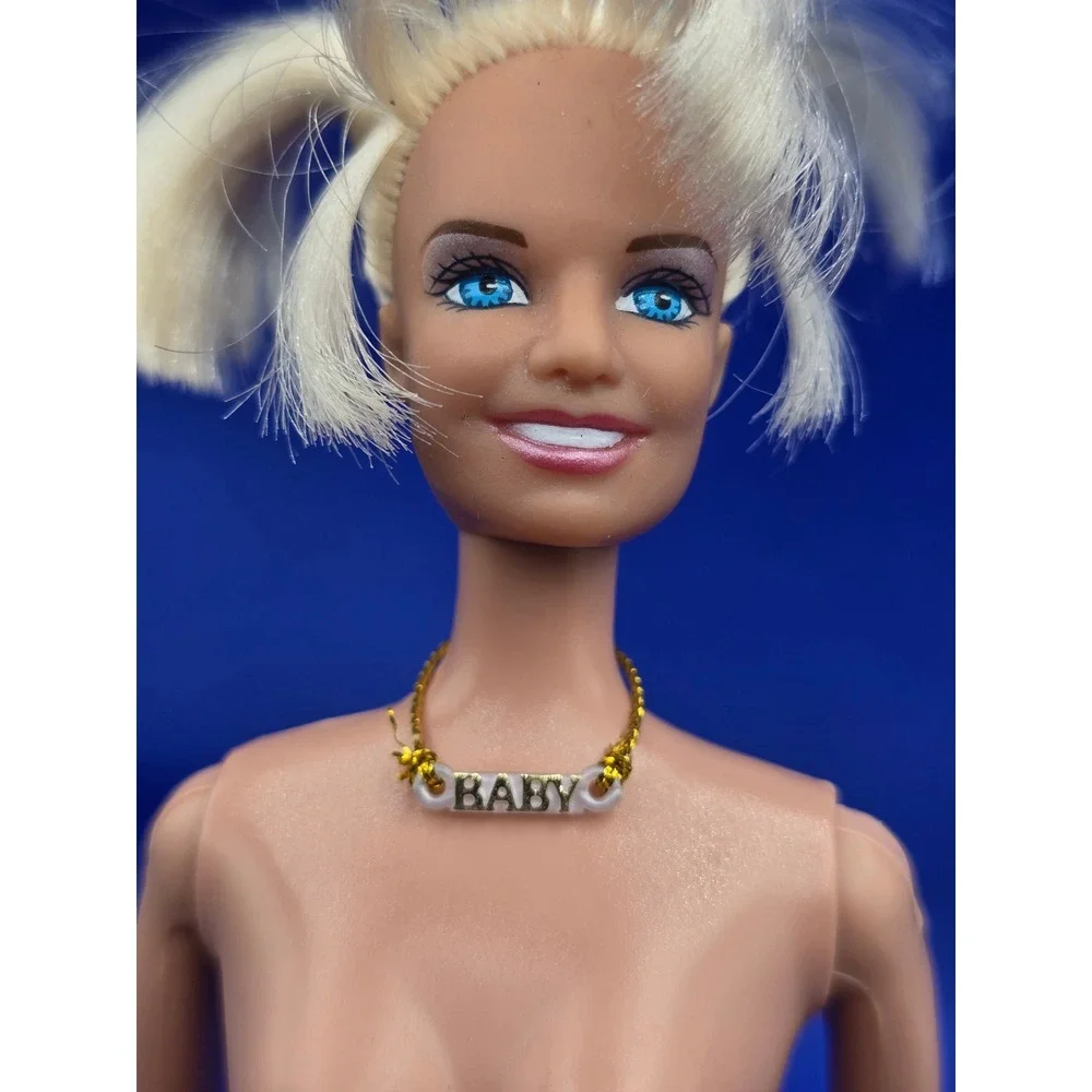Spice Girls Baby Spice Emma Bunton Doll 1997 Blonde Cut Pigtails w/ Necklace 90s